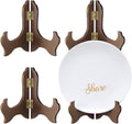 Tatuo 4 Packs Wooden Display Stand Decorative Plate Stands by Tatuo