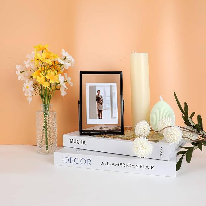 Black Floating Frame, For Picture 3.5x5, Tabletop Shelf Photo Frame, Classy - Image 7