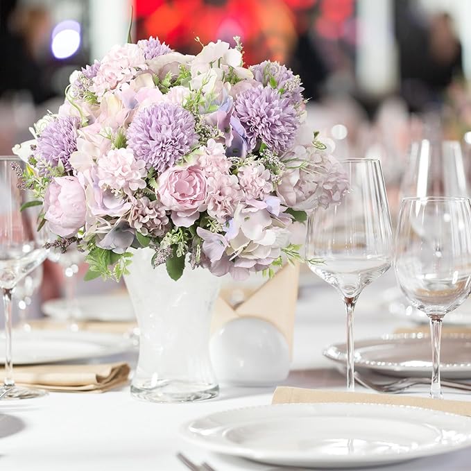 Tigeen Artificial Flowers Artificial Peonies Silk Flowers Faux Peony Fake Peony - Image 5