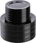200PCS Black Plastic Plates Set, 100 10.25 inch Dinner Plates and 100 7.5 inch by BESTSTAR