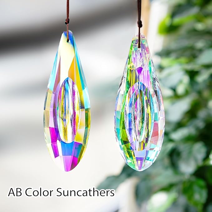 HDCRYSTALGIFTS 2pcs 120mm/5'' Large Crystal Prisms Suncatcher - Image 6