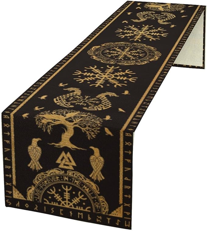 Viking Tree of Life Abstract Table Runner by ShiTingYu