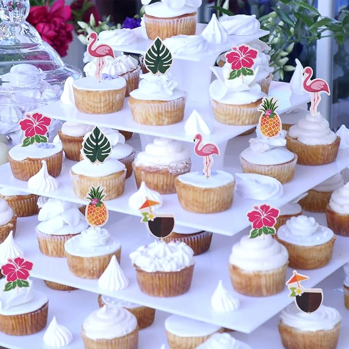 Luau Cupcake Toppers Tropical Cake Decorations Hawaiian Toothpicks Sticks - Image 7