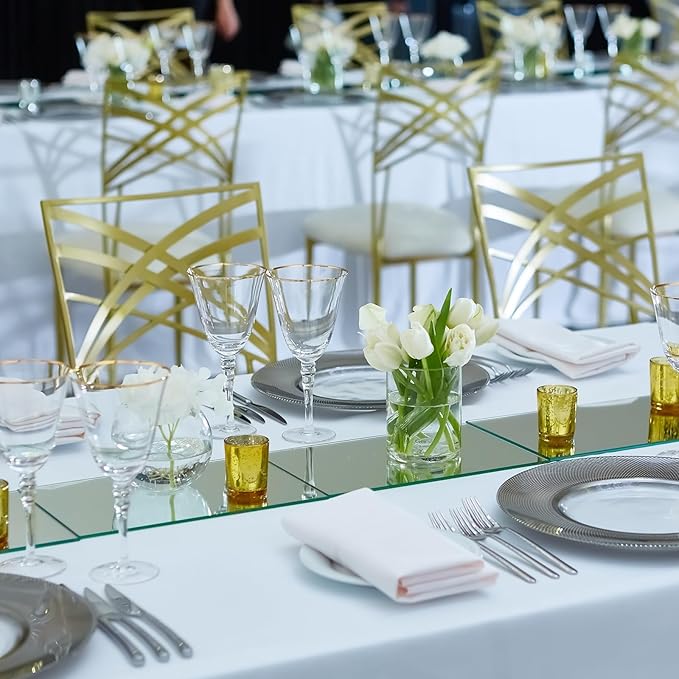 16Pcs Mirror Centerpieces for Tables, 7.87 x 7.87inch Square Mirrors Candle - Image 8