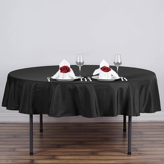 Efavormart Round Tablecloth, 70 Inch Stain & Wrinkle Resistant Washable Table - Image 2