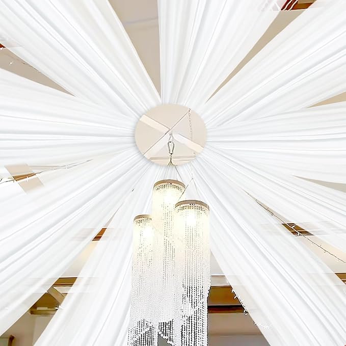 DUOBAO 6-Panel Chiffon Wedding Backdrop Drapes 5x10FT - Image 3