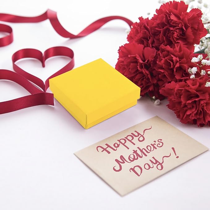 Gift Box Necklace Earring Ring Set, 12 Pieces Square Cardboard Jewelry Boxes - Image 7