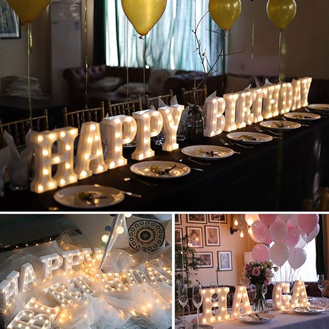 MUMUXI Marquee Light Up Letters Sign Battery Powered LED Alphabet Lights - Image 4