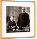 16x16 Picture Frame USA-Sourced Natural White Oak Wood Solid Original Wood by Dreamland