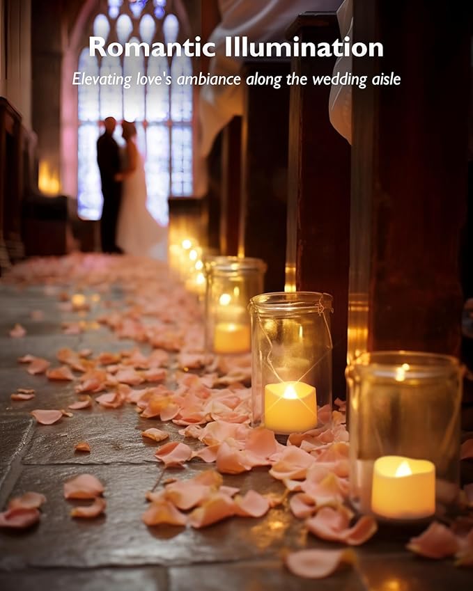 Homemory 24-Pack Flameless LED Tea Lights Candles Battery Operated, 200+Hour - Image 4