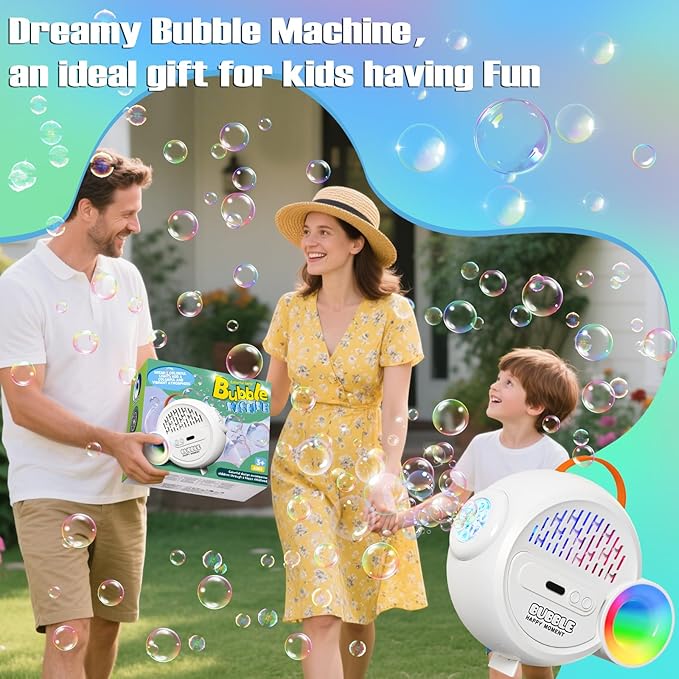 Bubble Machine for Kids Toddlers, Automatic Bubble Maker - Image 8