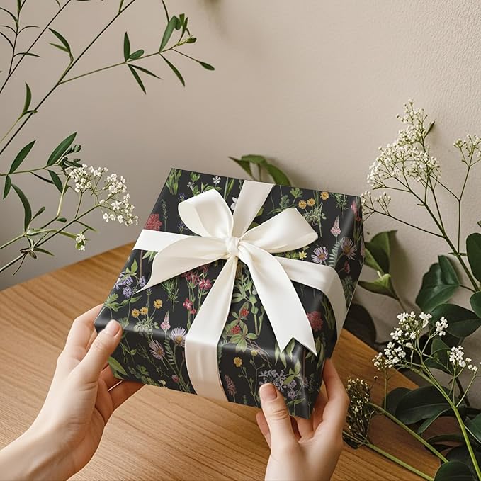 RUSPEPA Wild Flower Wrapping Paper Roll - Image 4