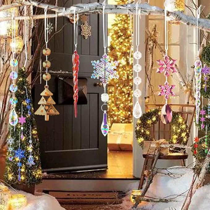 Lanpn 26pcs Christmas Ornaments Crystal Christmas Tree Decoration, Hanging - Image 5