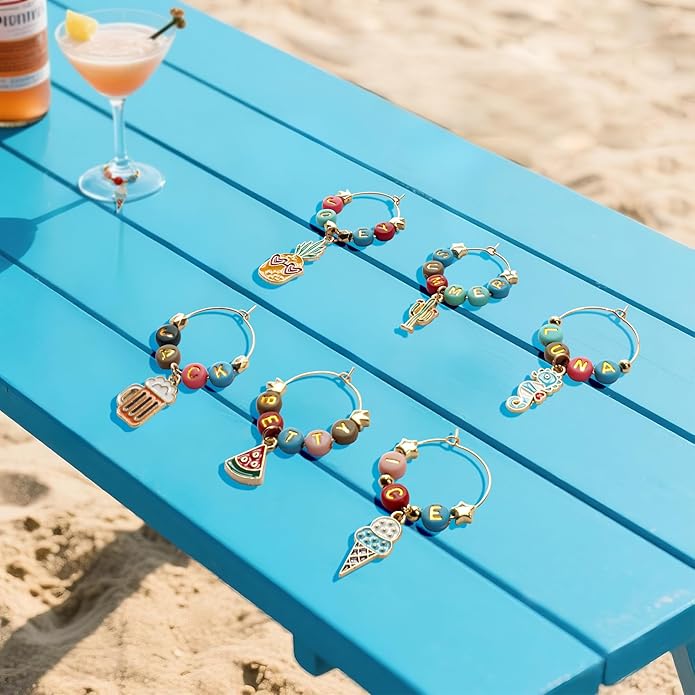 DIY Wine Glass Charms Kit, Glass Identifiers - Image 3