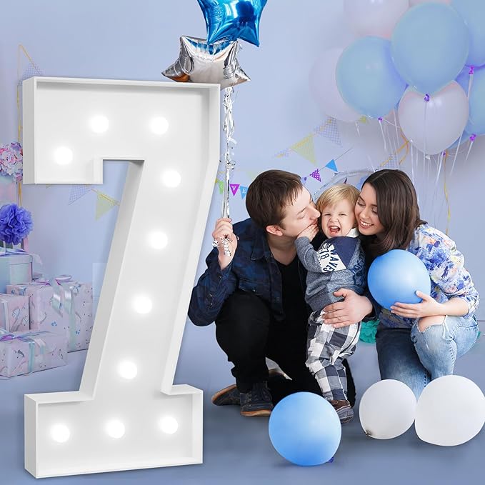 imprsv Marquee Numbers Large 7th-Birthday Decorations: 4ft Light Up Number - Image 6