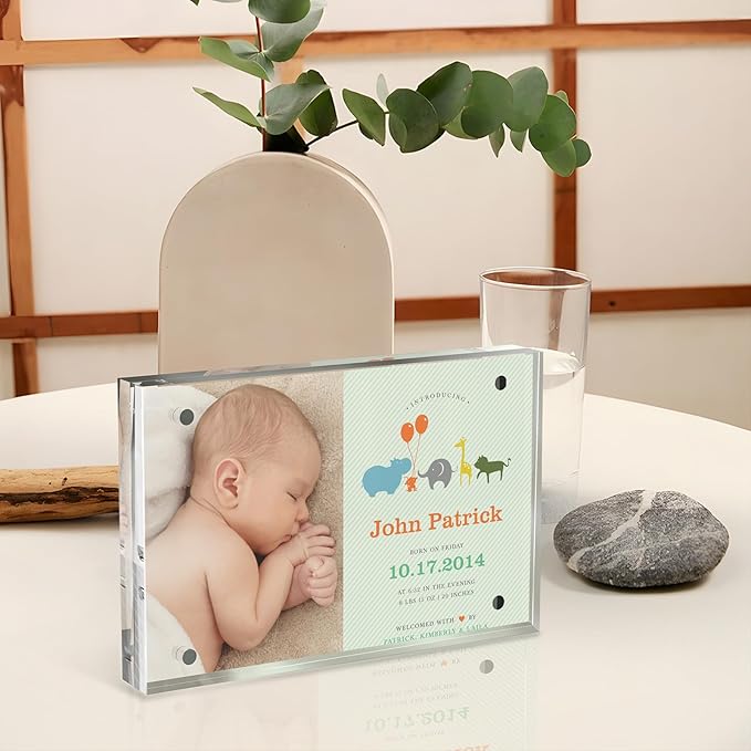 4x6 Inches Acrylic Picture Frames 5 Pack, Double Sided Magnetic Photo Frames - Image 4