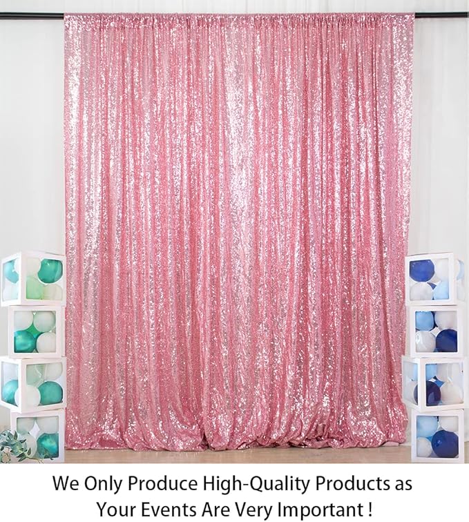 ShiDianYi 4FTx6FT-Fuchsia Pink-Backdrop Curtain Photography, Shimmer Sequin - Image 2