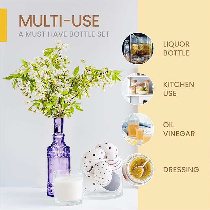 Assorted Purple Glass Bottles - Image 6