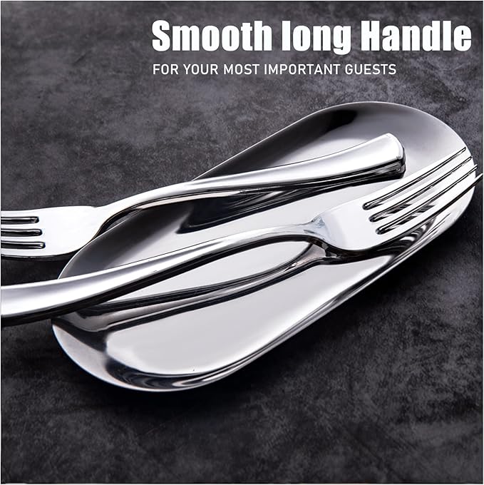 WDF 160 Pieces Silver Plastic Silverware - Image 4