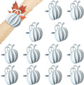 Halatool Thanksgiving Pumpkin Napkin Rings Set of 12, Alloy Fall Napkin Rings by HALATOOL