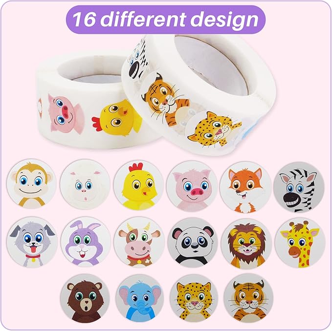 1000 PCS Small Cute Animal Stickers - Image 3