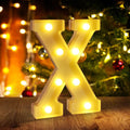 Light Up Letters X, LED Sign Marquee Letters 26 Alphabet by funsky