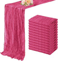 Hot Pink 12 Pack Cheesecloth Table Runner 10FT Boho Fabric Rustic Cheese Cloth by FoliafeelHome
