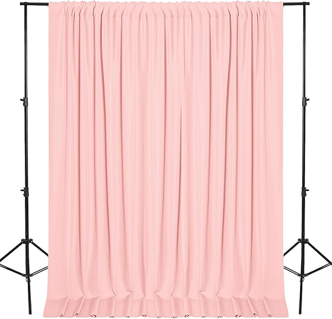 DWCN 10x8 FT Blush Pink Backdrop Curtains by DWCN