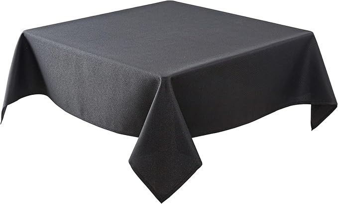 Biscaynebay Textured Fabric Square Tablecloths 70x70 Inches, Wedding and Parties by Biscaynebay