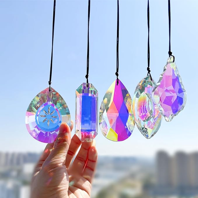 5Pcs 3-inch Crystal Sun Catcher Prisms by Unknown