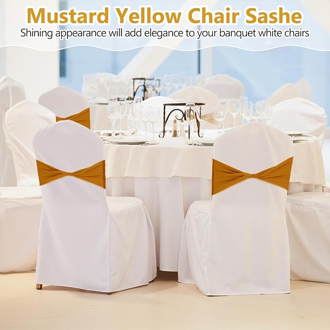 Kinlop 50 Pcs Spandex Chair Sashes Bows Chair BB0C3V65Z6Tands Slider Sashes - Image 5