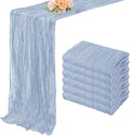 6 Pack Dusty Blue 10FT Cheesecloth Table Runner Rustic Gauze Fabric Cheese by FoliafeelHome