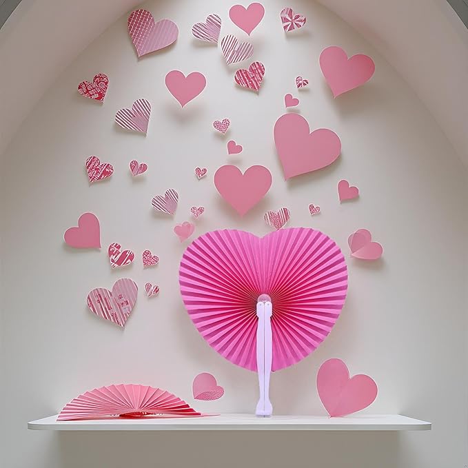 12 Packs Decorative Paper Folding Hand Fans Handheld - Image 3