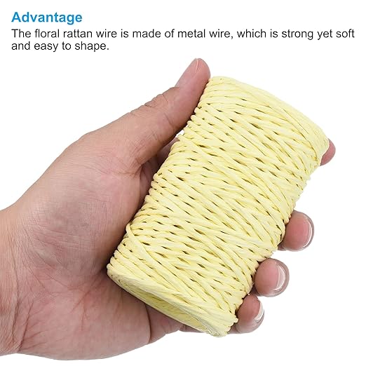 PATIKIL 164 Feet Floral Bind Wire Wrap Twine, 2mm Florist Wire Iron Wire Paper - Image 4