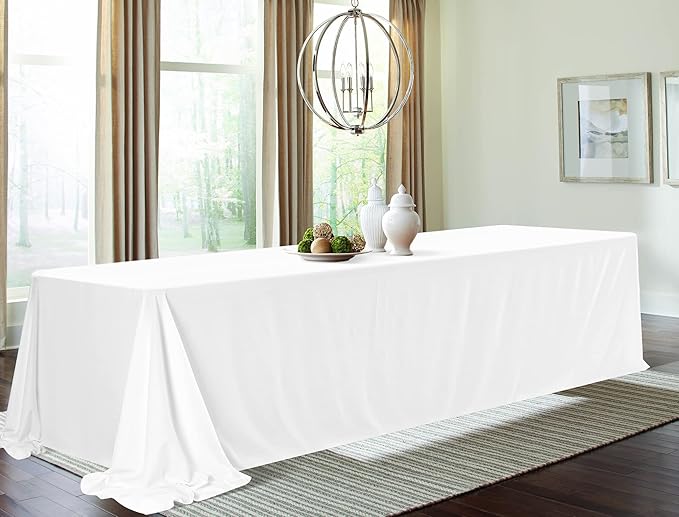 10 Pack Polyester Tablecloths, Stain and Wrinkle Resistant Washable Fabric - Image 5