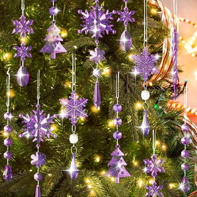 Lanpn 26 Pcs Christmas Ornaments Crystal Christmas Tree Decoration, Hanging by Lanpn
