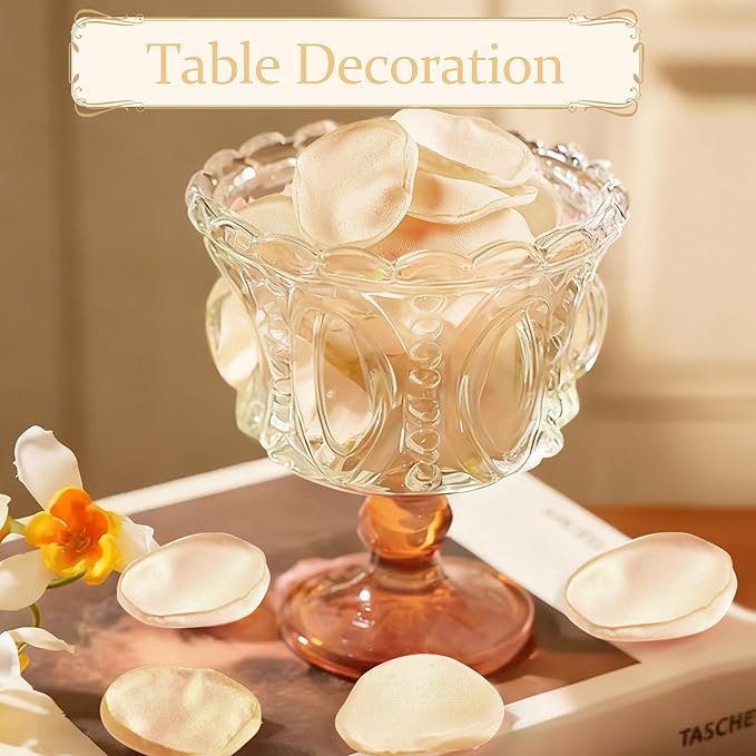 300pcs Cream Rose Silk Petals for Wedding, Bridal Shower Decor, Flower Girl - Image 4