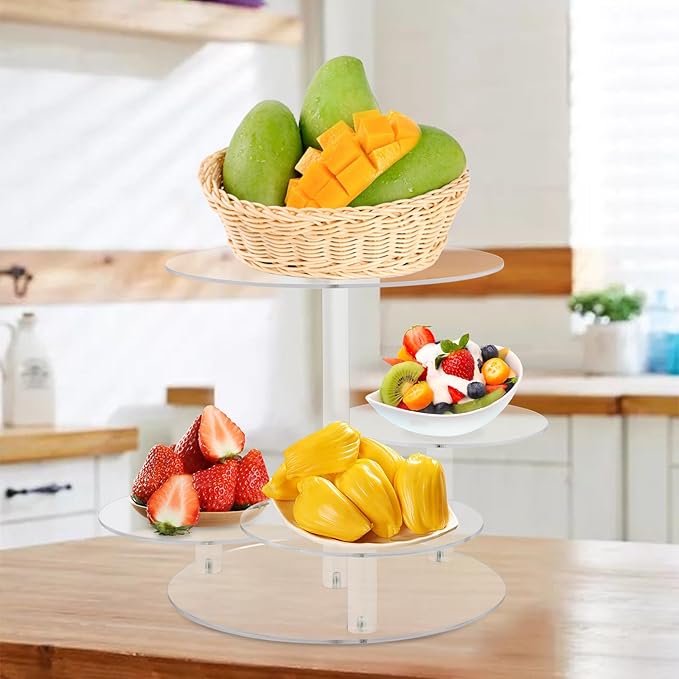 4 Tier Clear Cake and Cupcake Stand Combo - Image 5