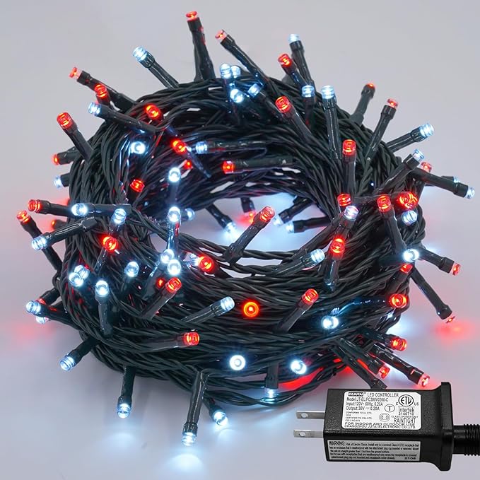 YEGUO 66ft 200 LED Christmas Lights Outdoor Waterproof, 8 Modes Purple String by YEGUO