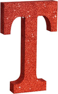 TONIFUL 8 Inch Red Glitter Letter T Table Centerpiece A-Z Red Birthday Party by TONIFUL