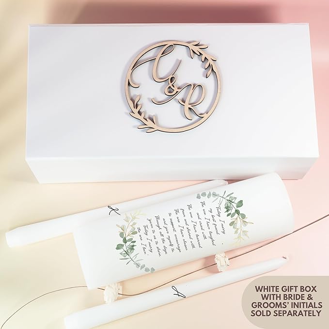 Unity Candles for Wedding, Modern Unity Set, Custom and Personalized Taper - Image 5