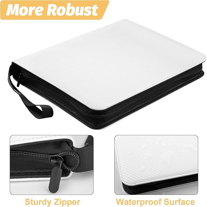 4 Pocket Card Binder, Premium Zip Trading Card Binder, 400 Double Sided Pocket - Image 2