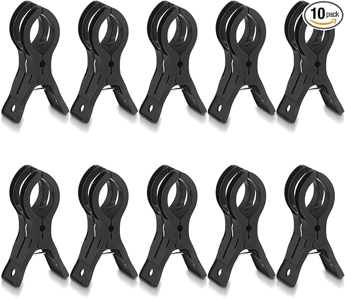LemonRoad 10 Pack Large Balloon Arch Clips Plastic Transparent Backdrop Spring by Unknown
