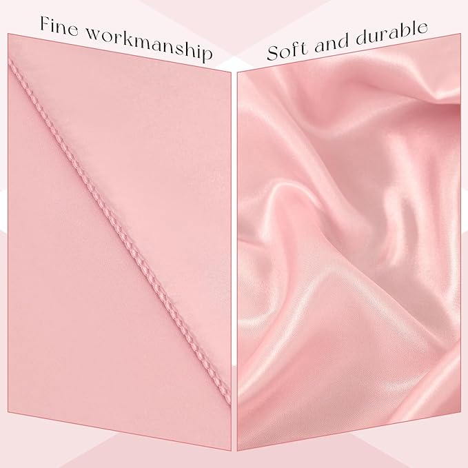 6 Packs Satin Tablecloth 57 x 108 Inch Rose Gold Rectangular Table Cloth Silk - Image 4