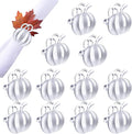 Halatool Pumpkin Napkin Rings Set of 12, Alloy Fall Napkin Rings Thanksgiving by HALATOOL