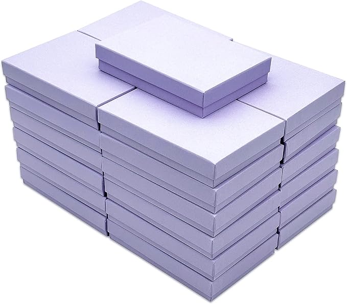 TheDisplayGuys - 25-Pack #53 Kraft Paper Cardboard Gift Boxes/Jewelry Cases w. - Image 3