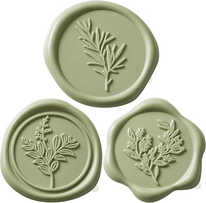 Sage Green Wax Seal Stickers Premium Envelope Seal Stickers Wedding Invitation by CraftsbyUncleJoel