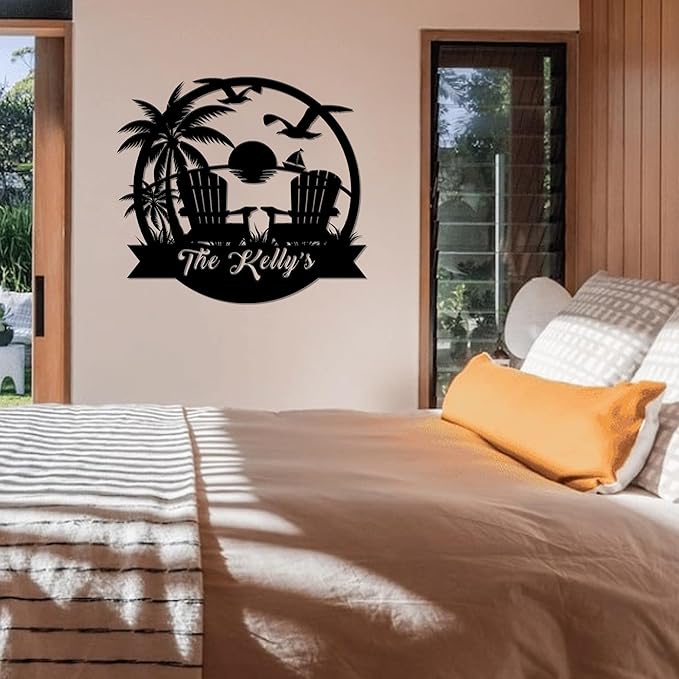 Personalized Beach Decor for Home, Custom Metal Sign Outdoor Nautical Decor - Image 5