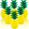 6 Pack 14 Inch Pineapple Honeycomb Decorations, Standing Tissue Paper by Jremreo