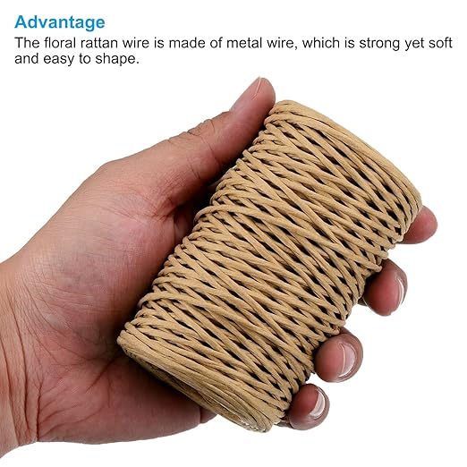 PATIKIL 164 Feet Floral Bind Wire Wrap Twine, 2mm Florist Wire Iron Wire Paper - Image 4